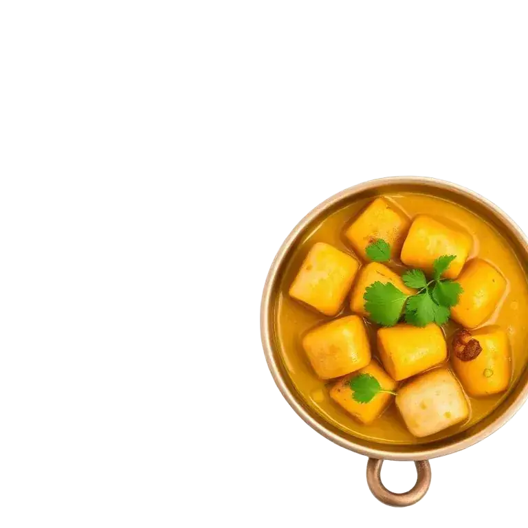 Gatte ki sabzi at the nearest Rajasthani thali restaurant to Kankarbagh, Patna