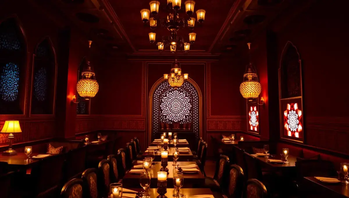 Interior of the Bailey Road Rajasthani restaurant in Patna