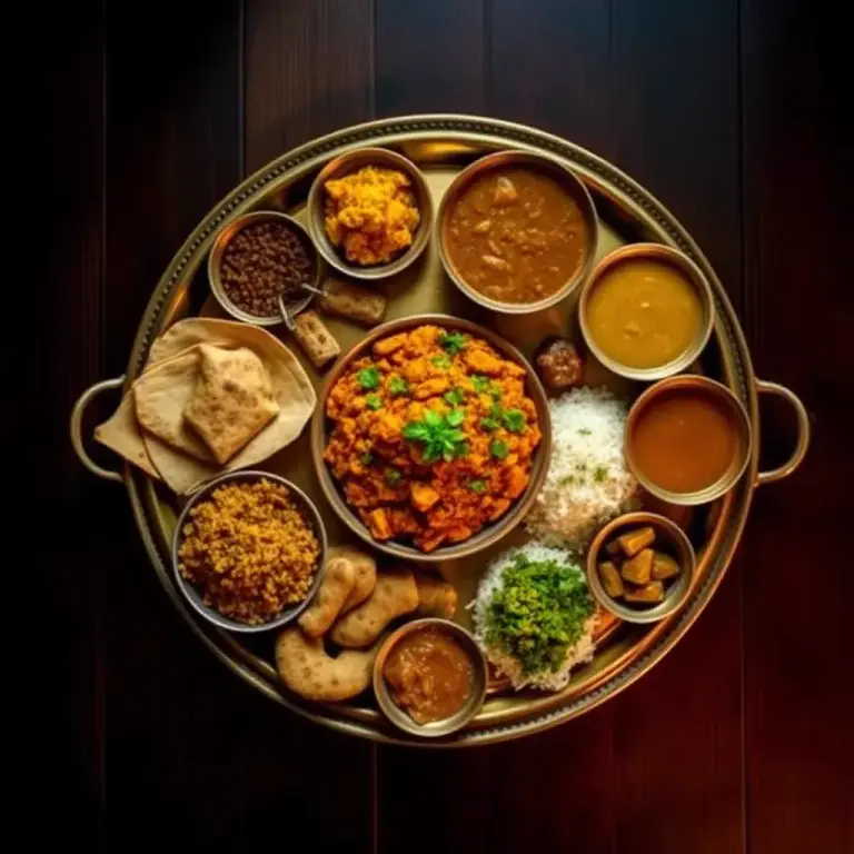 Unlimited Rajasthani thali served to guests travelling from Kankarbagh, Patna